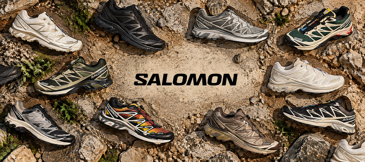 Salomon all-terrain sneaker collage banner for IMAGE NY homepage