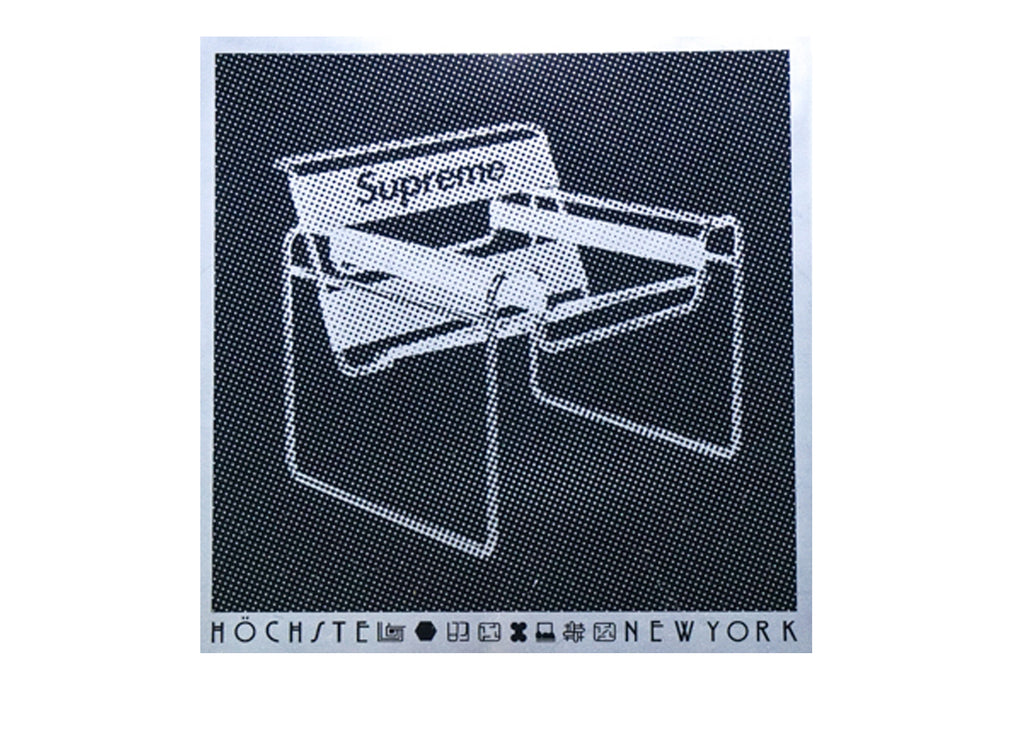 supreme chair sticker