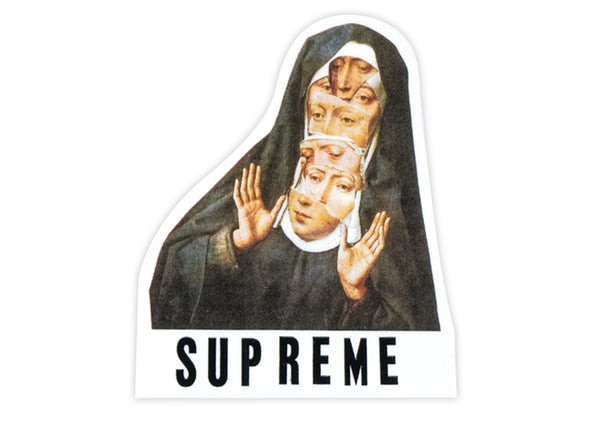 supreme virgin mary sticker