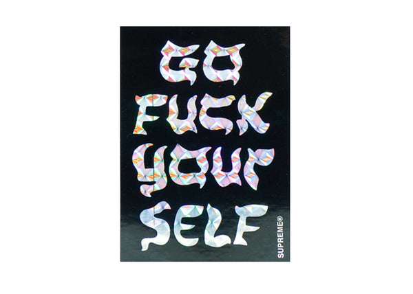 supreme fuck yourself sticker