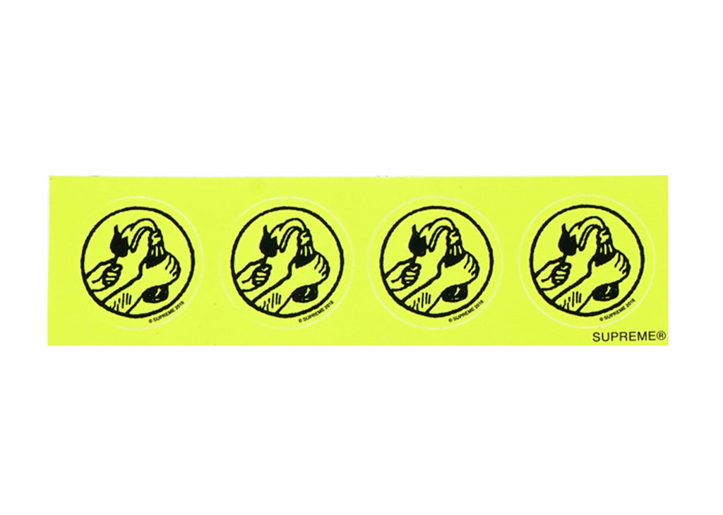 supreme mini molotov yellow sticker