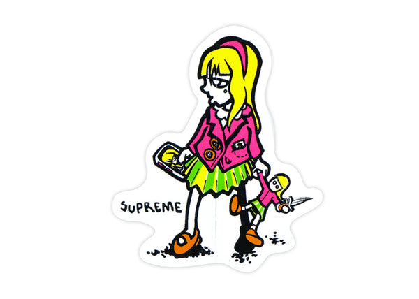 supreme girl doll sticker