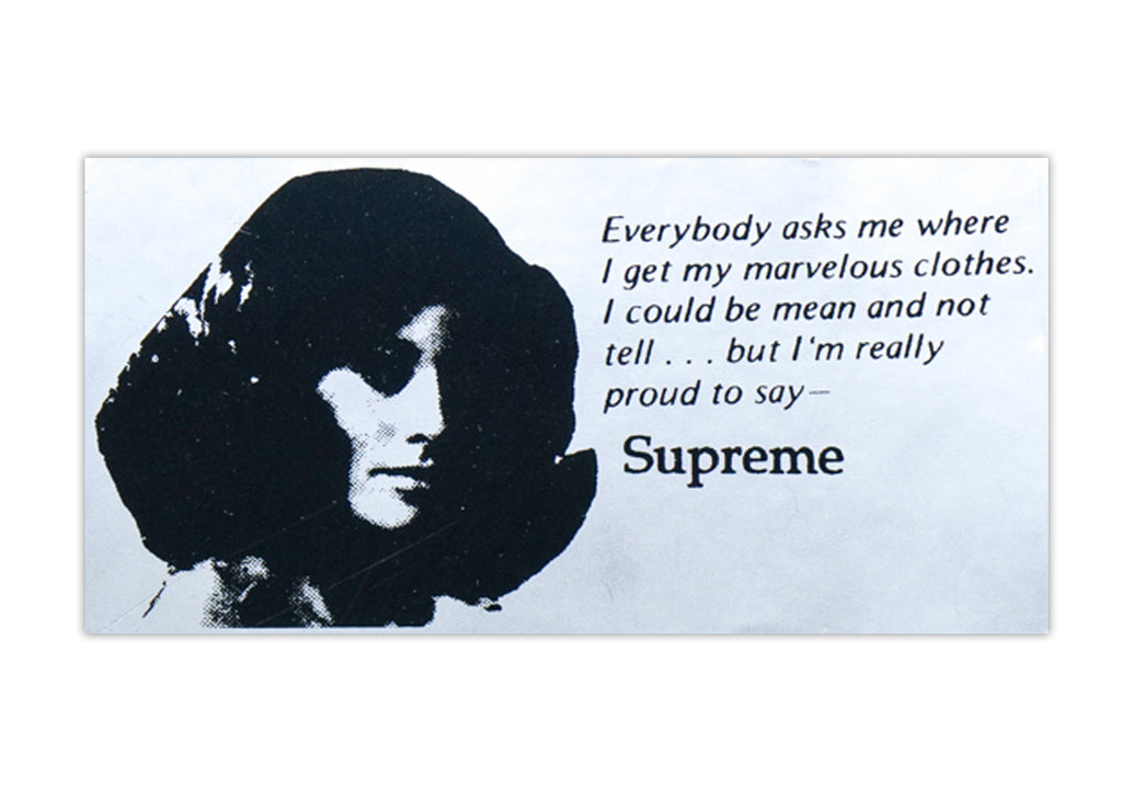 supreme marvelous clothes sticker