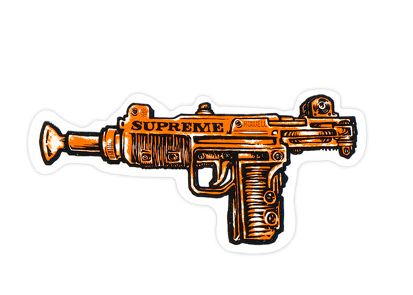 supreme uzi orange sticker