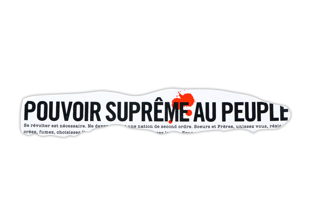 supreme pouvoir sticker