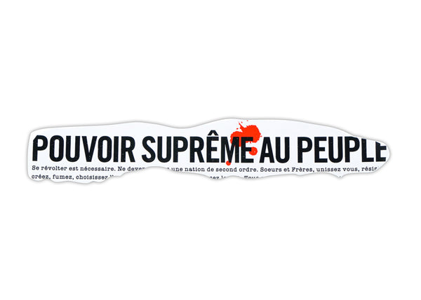 supreme pouvoir sticker