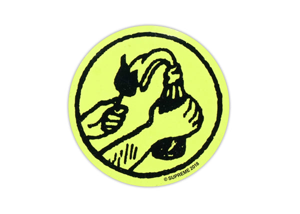 supreme round molotov yellow sticker